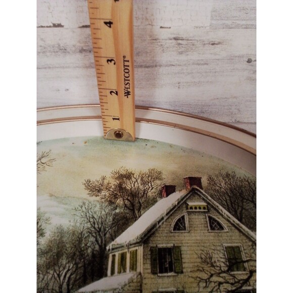 American Homestead Winter 10 Serving Tray By Currier And Ives - Picture 15 of 16